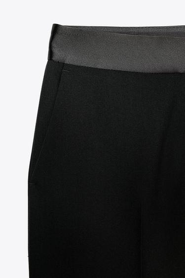 STRAIGHT-LEG TUXEDO TROUSERS - Black by Zara - Image 2