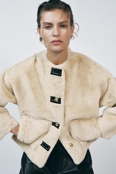 CHAQUETA EFECTO PELOZW COLLECTION - Crudo de Zara