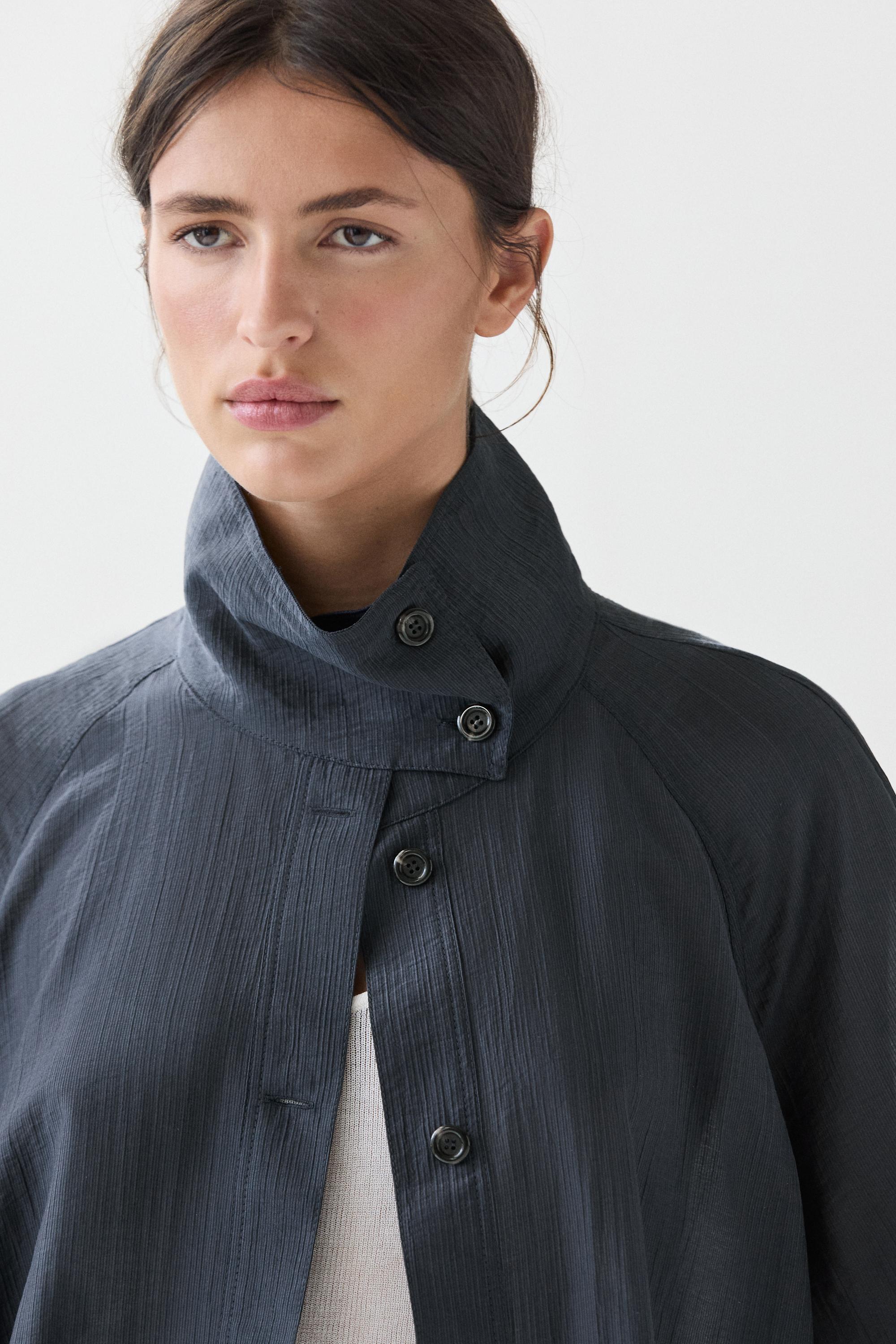 Veste bomber fluide détail froncé