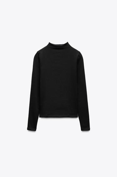 MAGLIETTA A COLLO ALTO - Nero di Zara