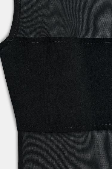 ROBE COURTE BIMATIÈRE EN TULLE - Noir de Zara - Image 5