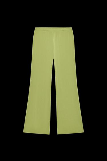 FLOWING WIDE-LEG TROUSERS - Green by Zara - Image 0
