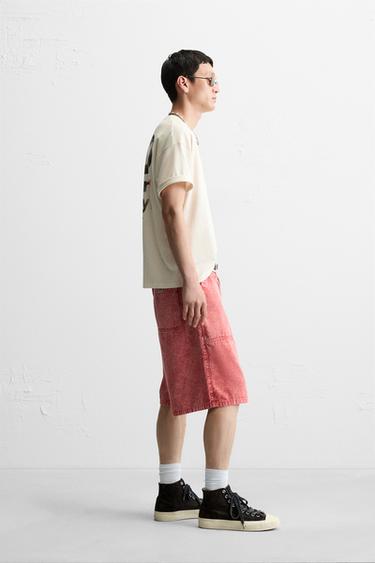 T-SHIRT IMPRIMÉS DÉLAVÉS - Écru de Zara - Image 3