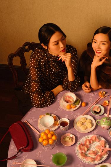 Zara 翻蓋單肩包 - 紅色