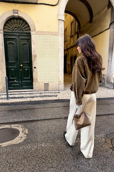 MINI SHOPPER PESPUNTE - ARENA/MARRÓN de Zara