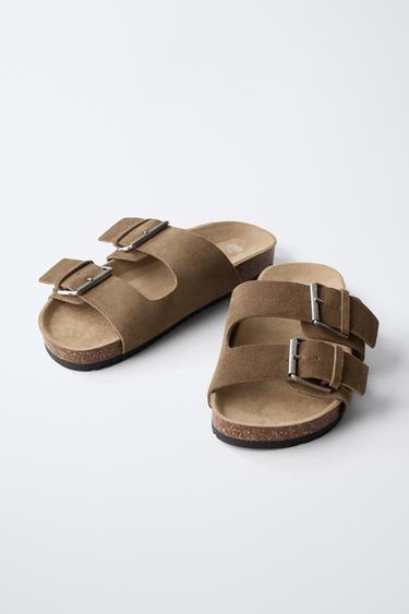 LEATHER SANDALS - Brown by Zara - Image 4