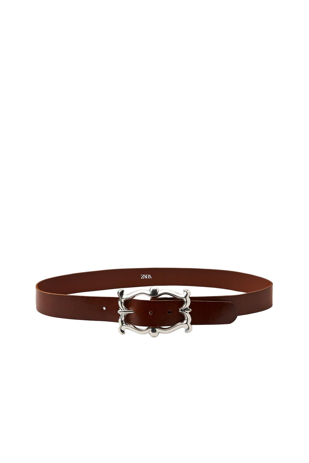 100% LEATHER BELT WITH ORGANIC BUCKLE - image 4
