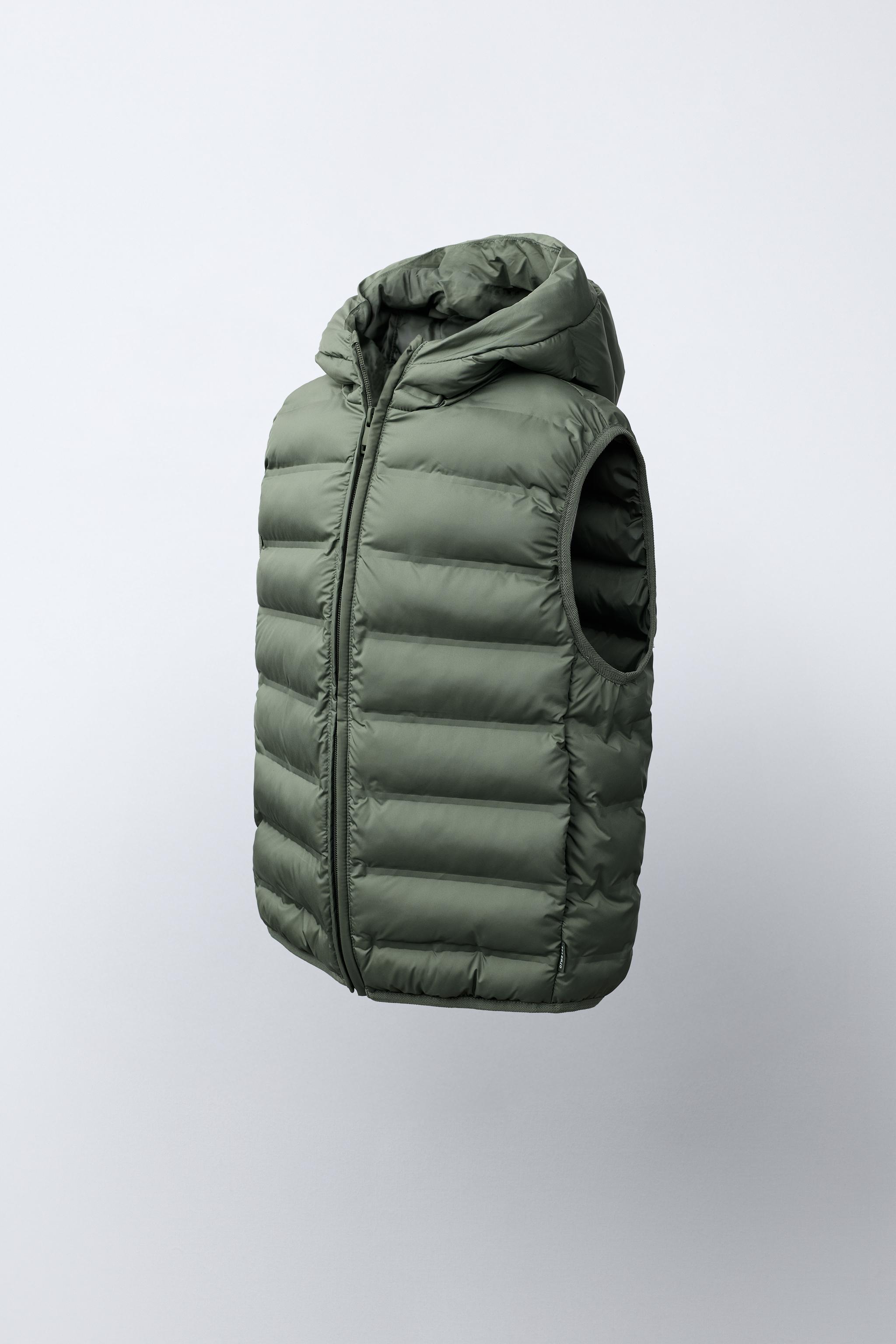 ULTRALIGHT WATER REPELLENT HOODED VEST — Khaki