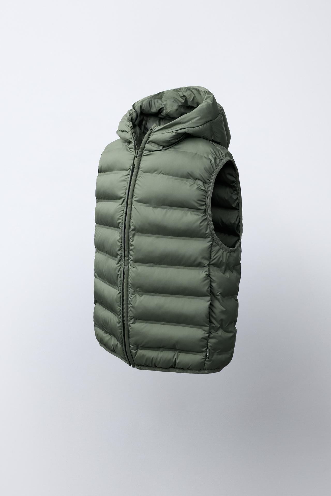 ULTRALIGHT WATER REPELLENT HOODIE VEST — Khaki