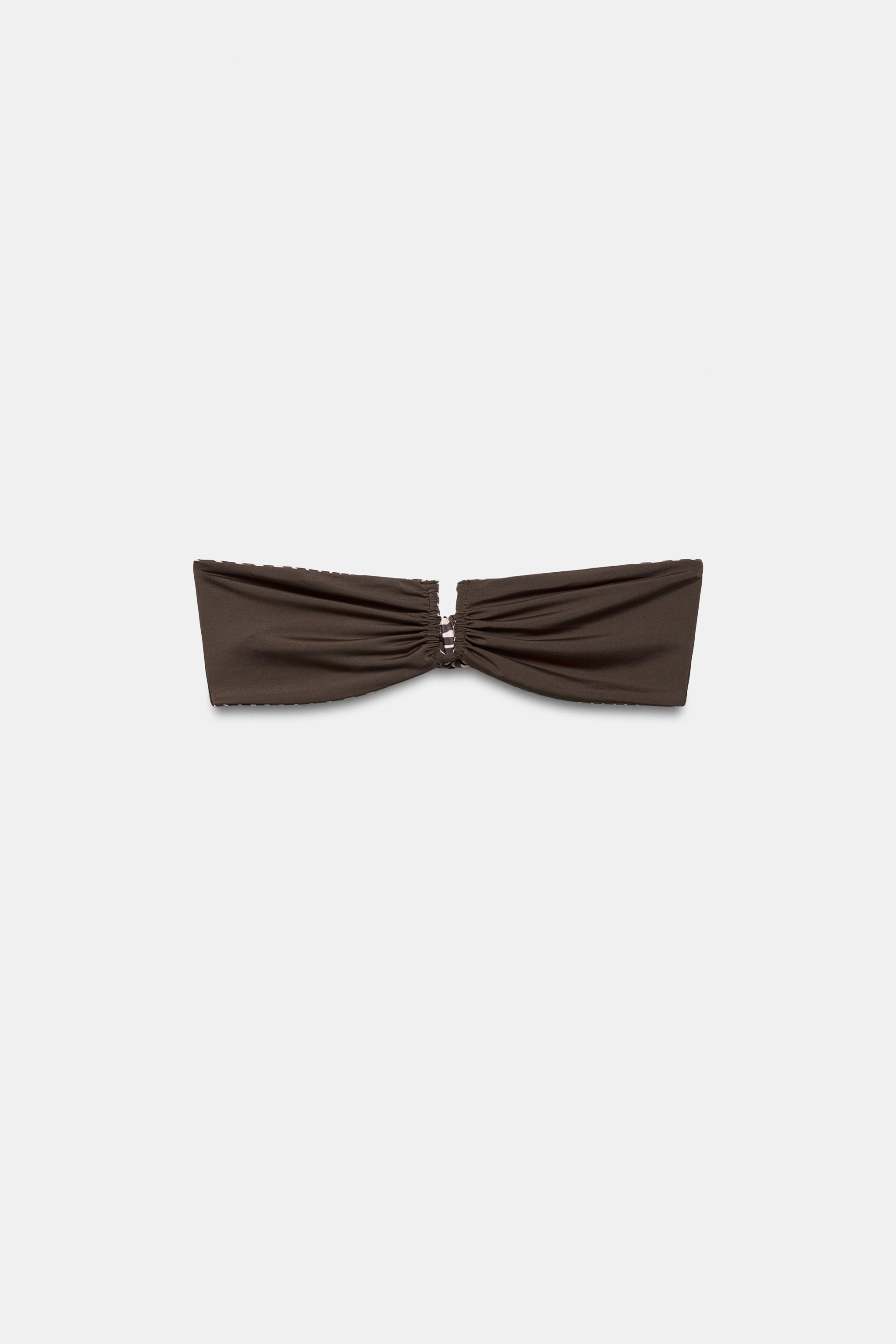 HAUT DE BIKINI BANDEAU RÉVERSIBLE IMPRIMÉ