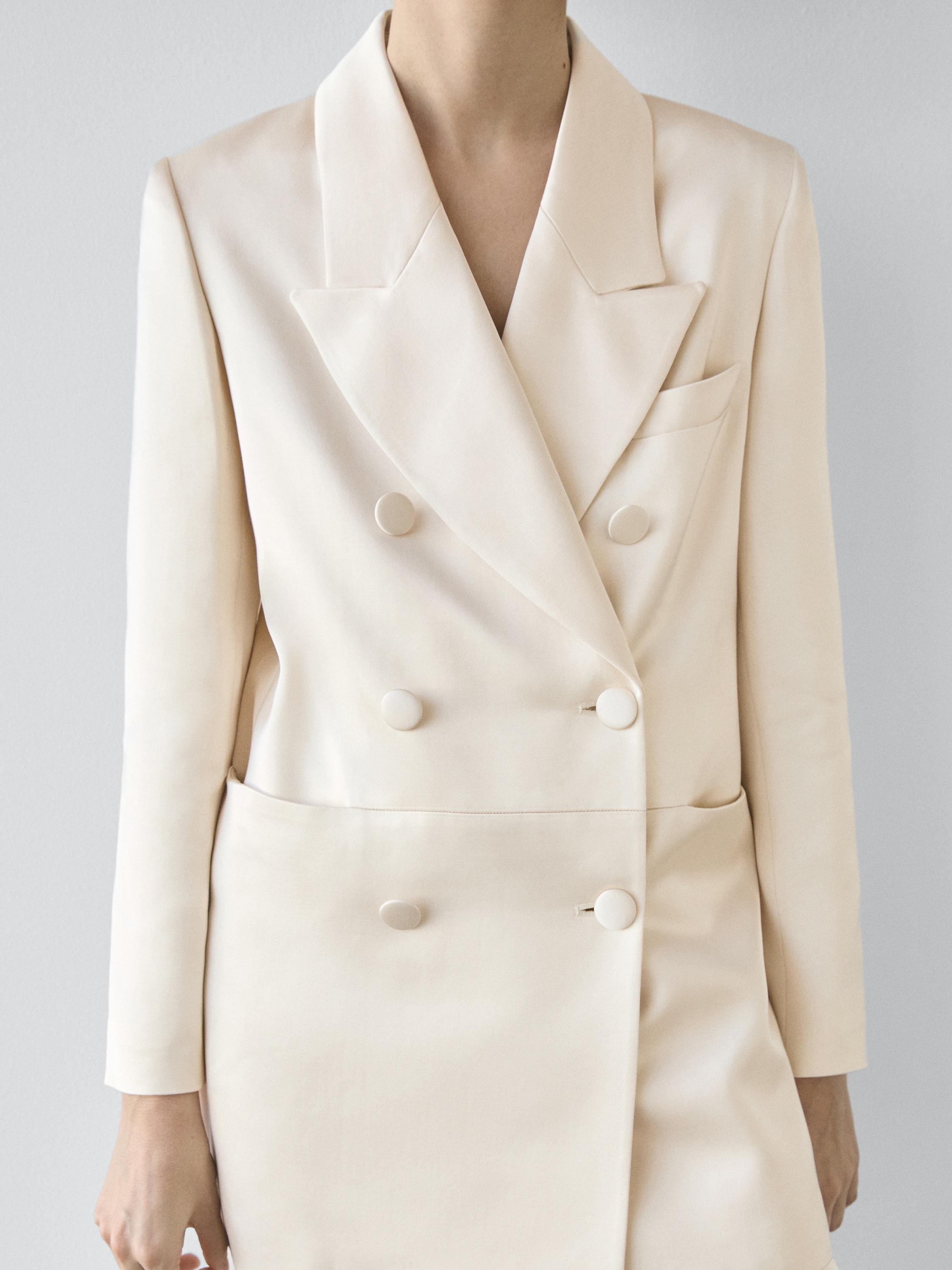 Satin blazer with buttons - STUDIO
