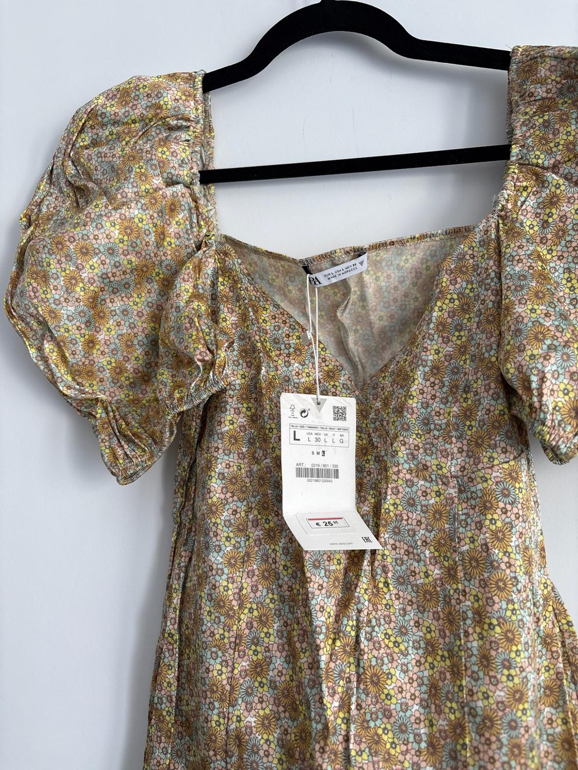 PRINTED SATIN DRESS - Image 2