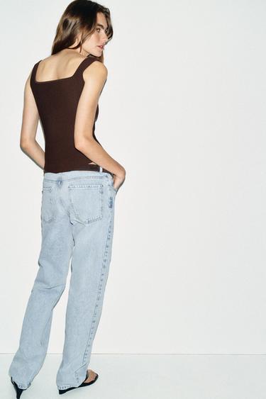 KNIT CORSETRY-INSPIRED TOP - Brown by Zara - Image 3