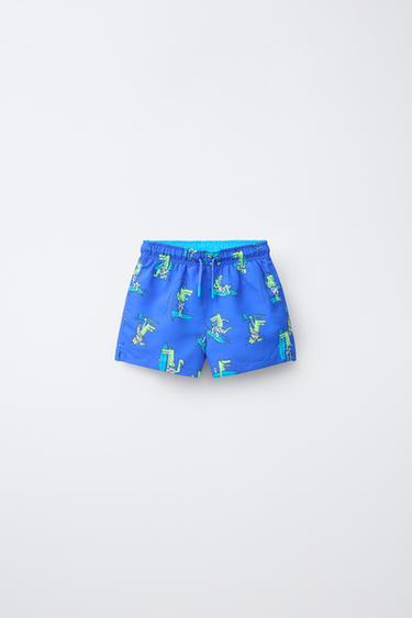 Zara 2-6 YEARS/ CROCODILE SWIM SHORTS - Bluish - Image 0
