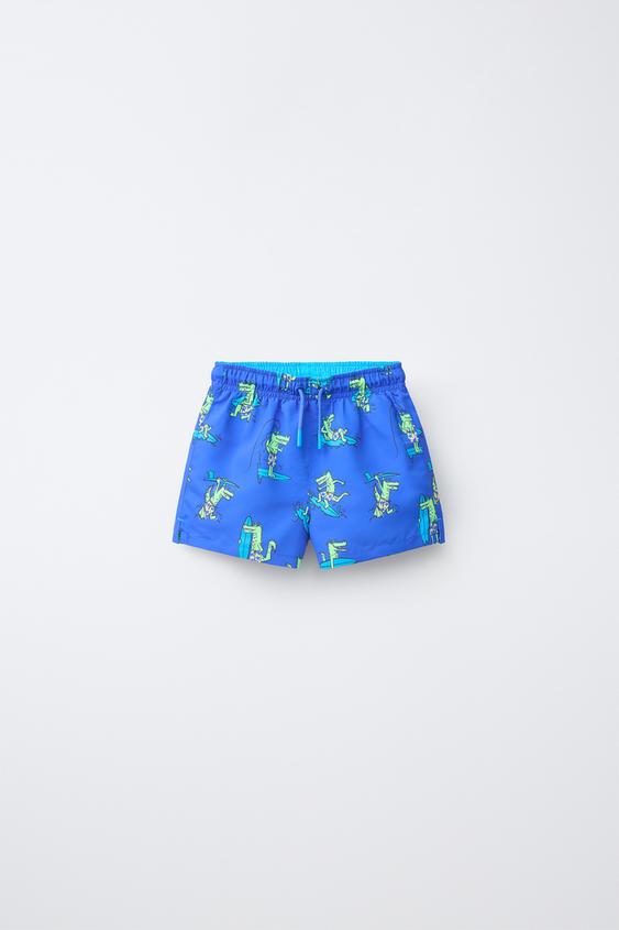 2-6 YEARS / CROCODILE SWIM SHORTS - Bluish by Zara - Image 0