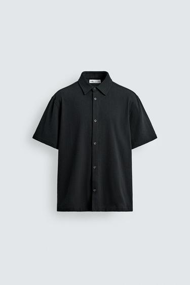 CHEMISE STRUCTURÉE CONFORT - Noir de Zara