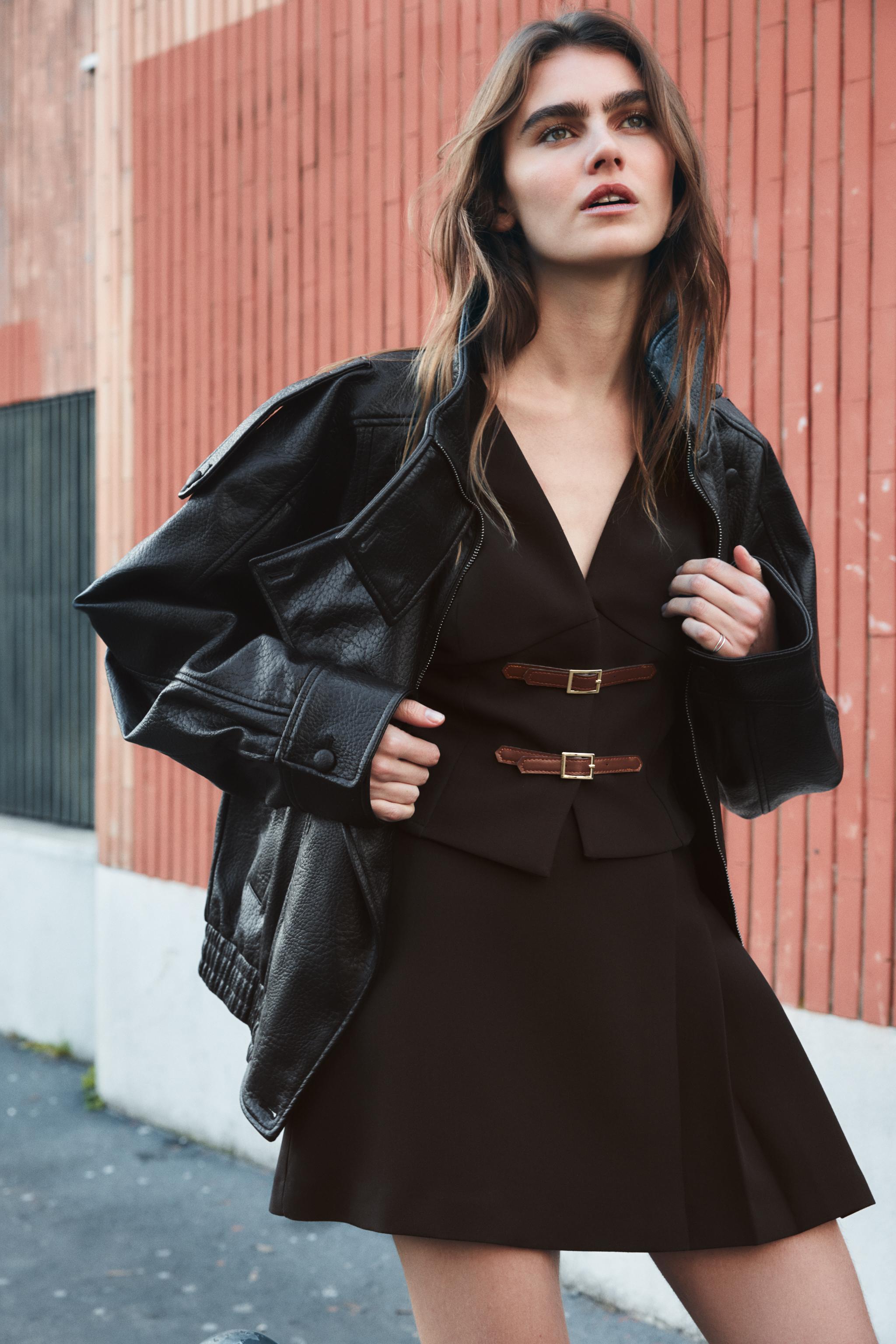 TOP AND MINI SKIRT SET WITH BELT LOOPS | ZARA South Africa