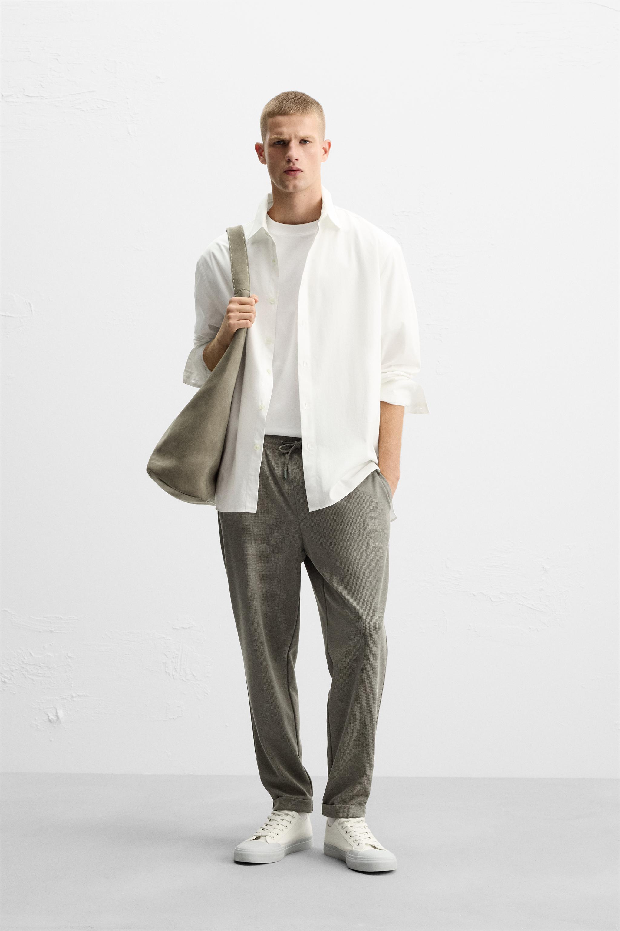 ◆ZARA◆ EASY CARE JOGGER WAIST TROUSERS ジョガーパンツ EASY CARE JOGGER WAIST PANTS - Mid-ecru | ZARA United States