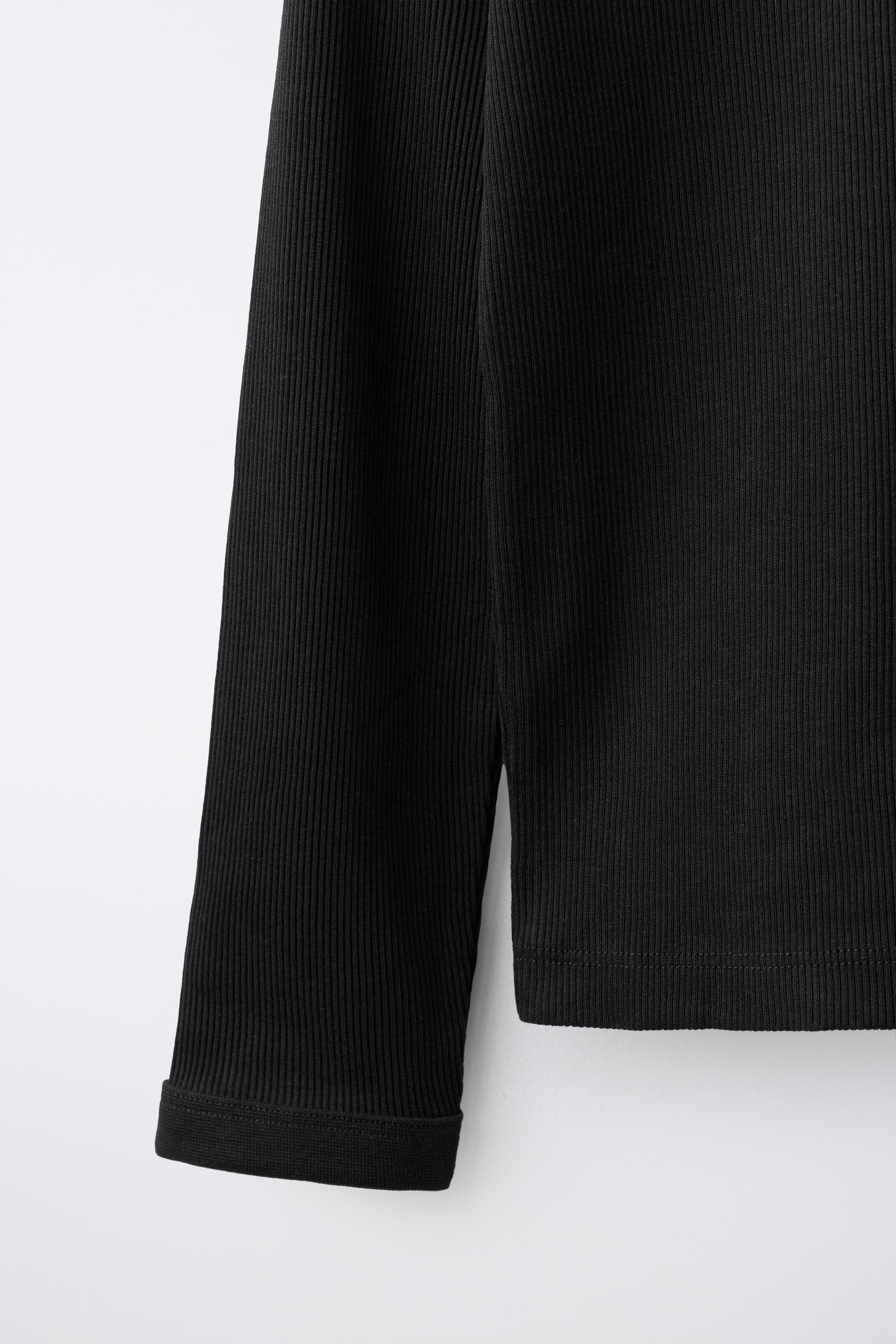 Детские футболки Zara RIBBED T-SHIRT — фото 4