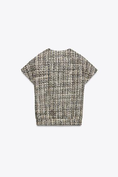 TEXTURED WAISTCOAT WITH BUTTONS ZW COLLECTION - Ecru by Zara - Image 5