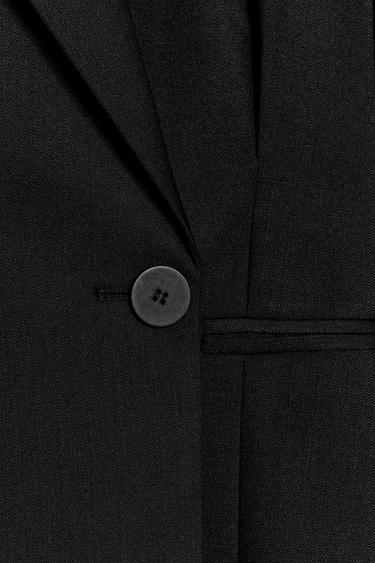 VESTE AJUSTÉE AVEC LAINE ZW COLLECTION - Noir de Zara - Image 7