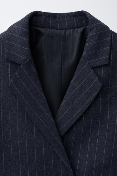 VESTE COURTE À RAYURES TENNIS - Bleu marine de Zara - Image 2