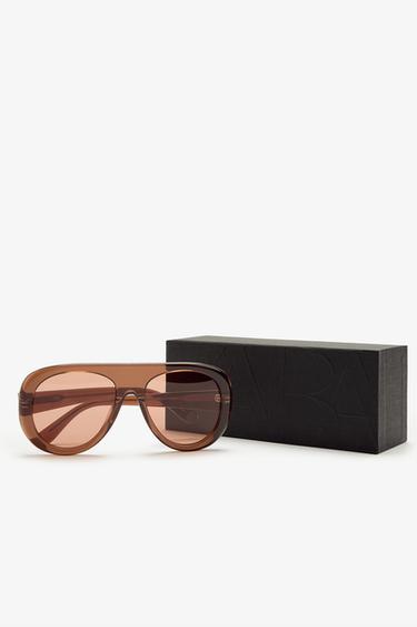 LIMITED EDITION SHIELD SUNGLASSES - Brown by Zara - Image 5