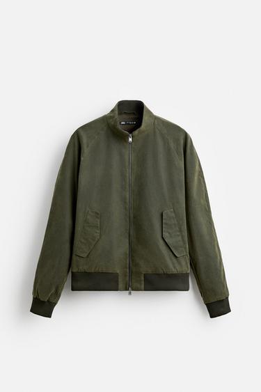 VAHAKÄSITELTY PILOTTITAKKI - Khaki Zaralta
