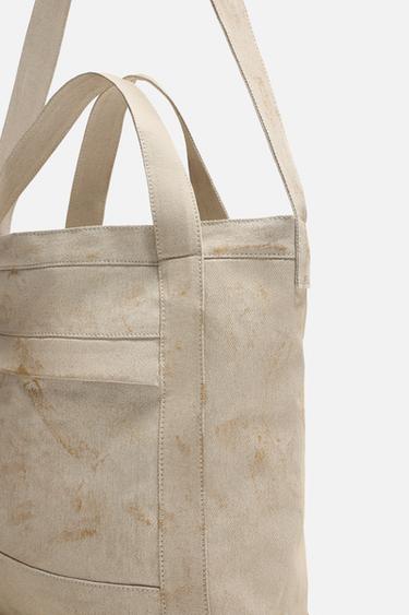 FABRIC TOTE BAG - White by Zara - Image 4
