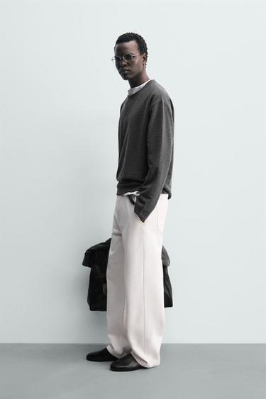 RELAXED FIT TEXTURED T-SHIRT - Grey marl by Zara - Image 3