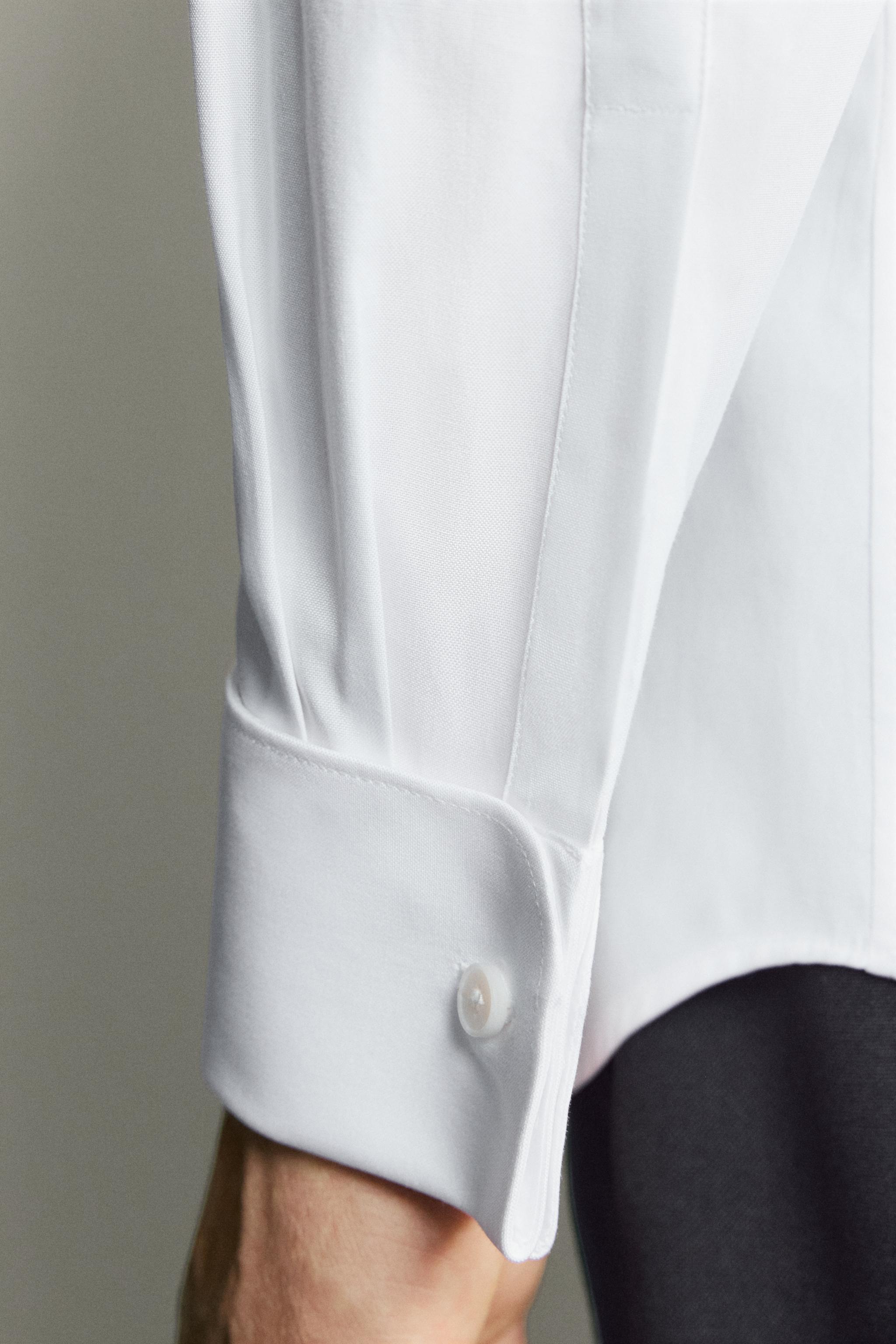 Zara ÇİFT MANŞETLİ SLIM FIT GÖMLEK görsel 5