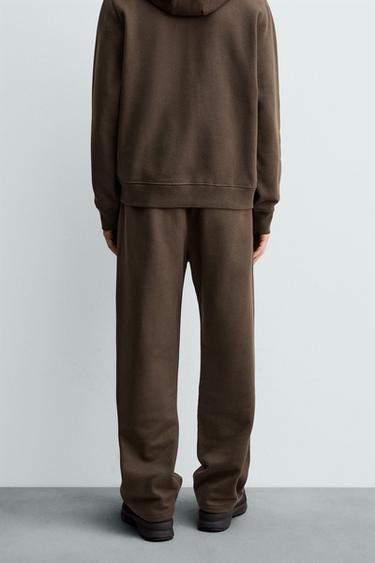 PANTALON JOGGER HEAVYWEIGHT REGULAR FIT ORIGINS - Chocolat de Zara - Image 2