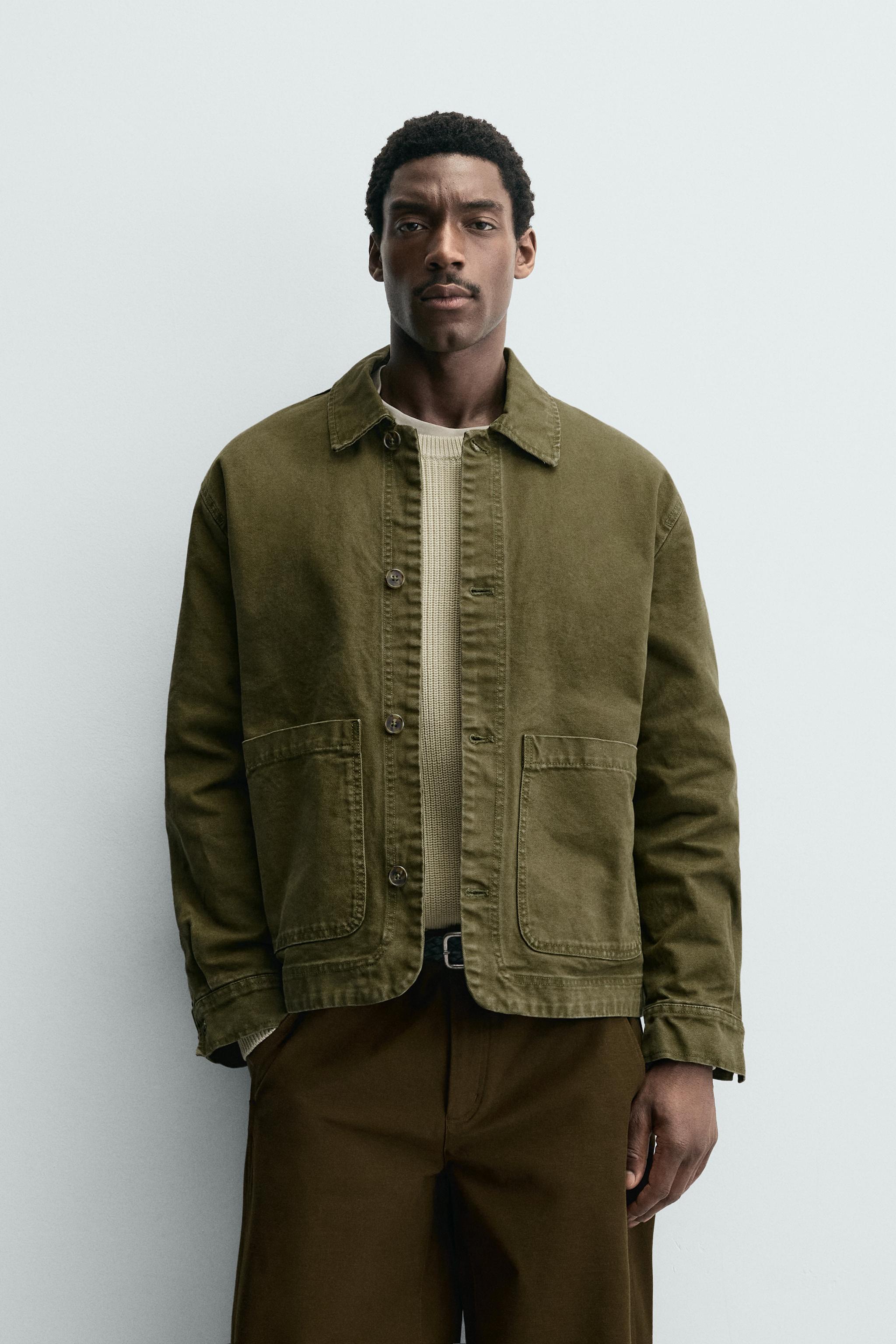 RELAXED FIT POCKET OVERSHIRT - Moss green | ZARA United States