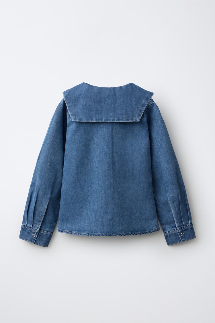 Camisa de cuello marinero de mezclilla 2