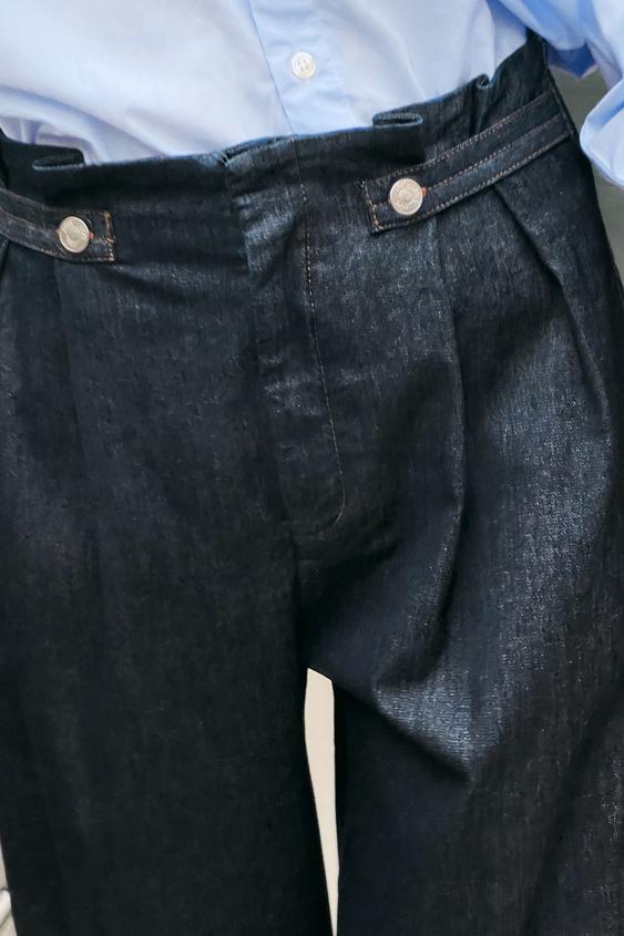 Zara high waisted-belted pants on Mercari