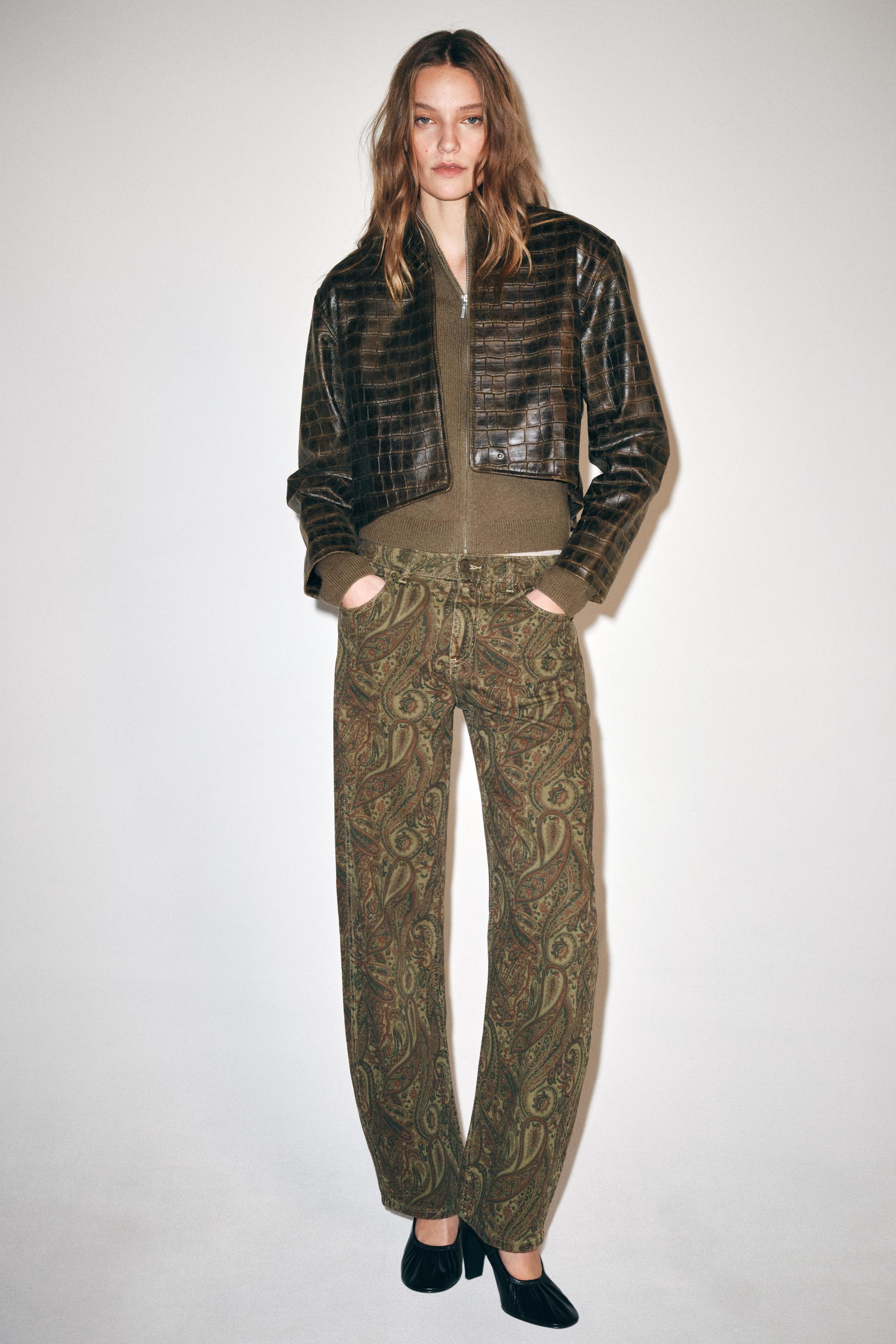 ZW COLLECTION 100% LEATHER DISTRESSED CROPPED JACKET