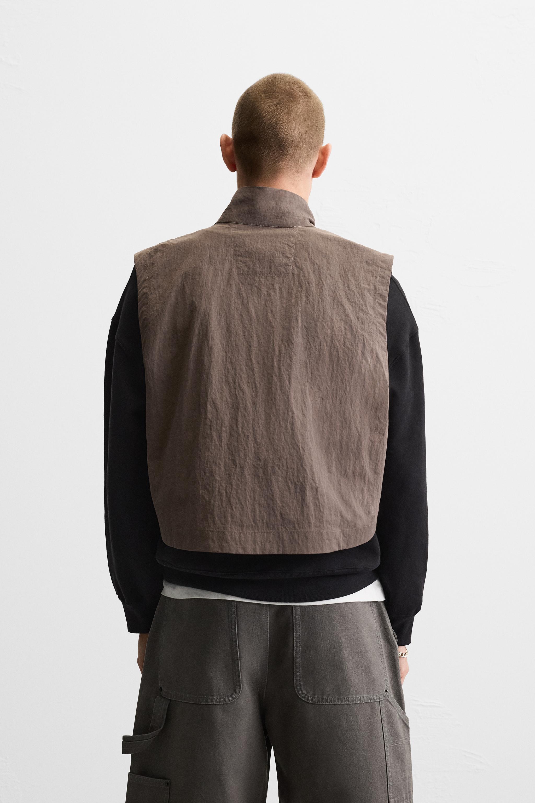 BOXY FIT VEST X ALL CAPS STUDIO - Ocher | ZARA United States BOXY FIT VEST X ALL CAPS STUDIO - Ocher | ZARA United States