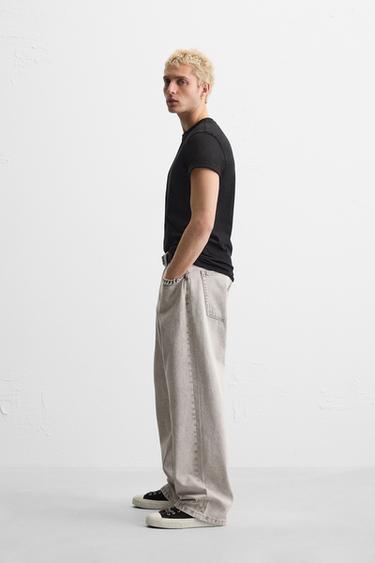 JEAN COUPE AMPLE - Gris de Zara - Image 3