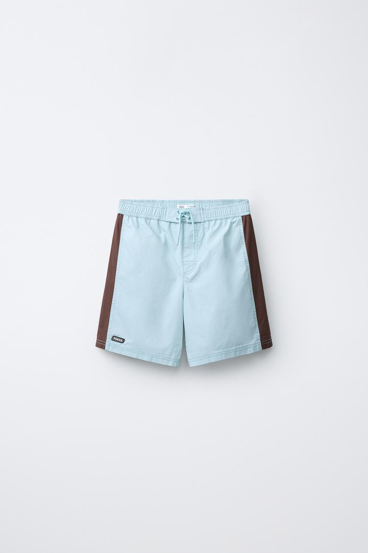 6-14 YEARS / COLORBLOCK SWIM SHORTS PUKAS SURF — Blue