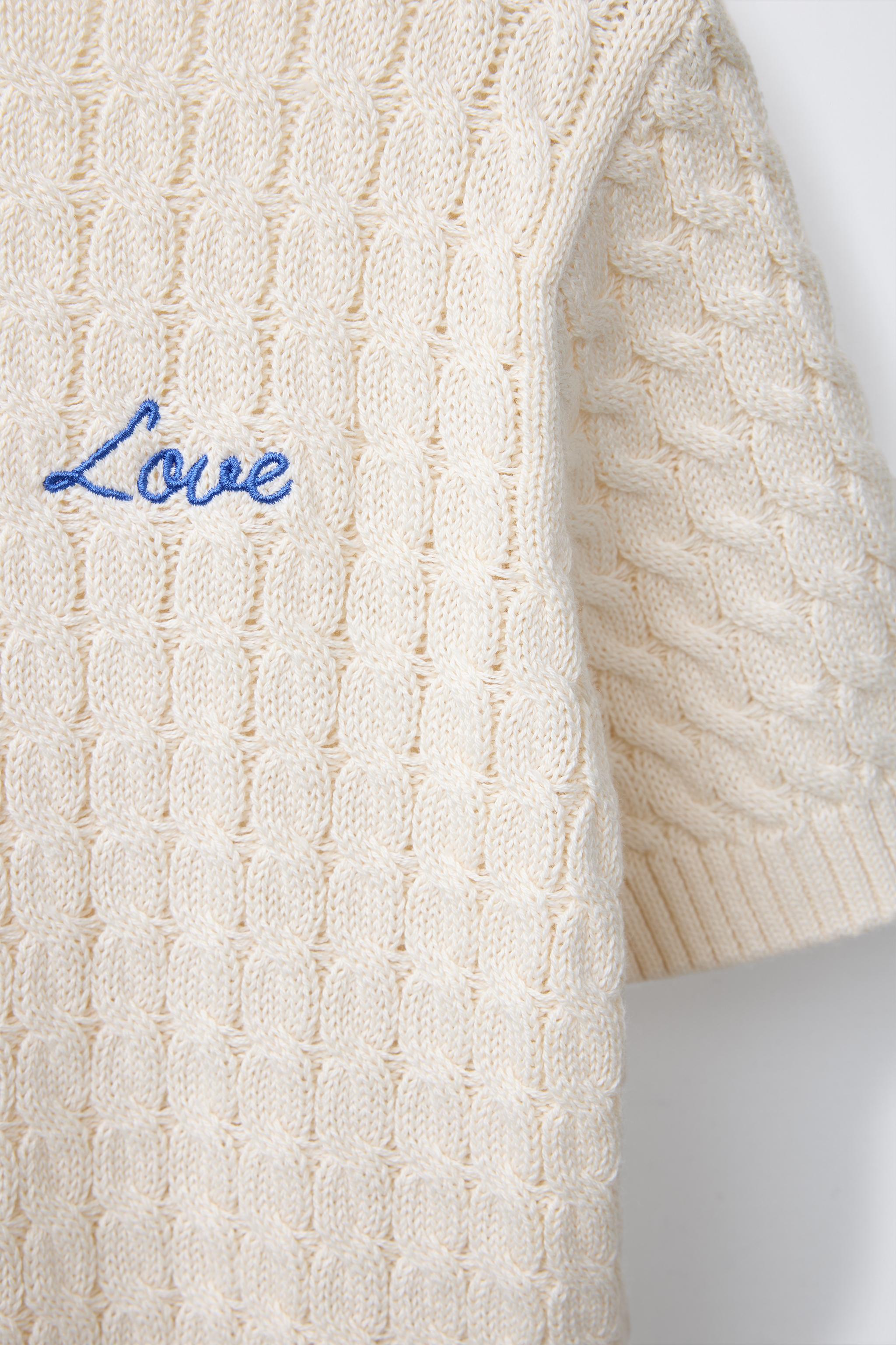 CABLE KNIT SWEATER - Ecru | ZARA United States CABLE KNIT SWEATER - Ecru | ZARA United States