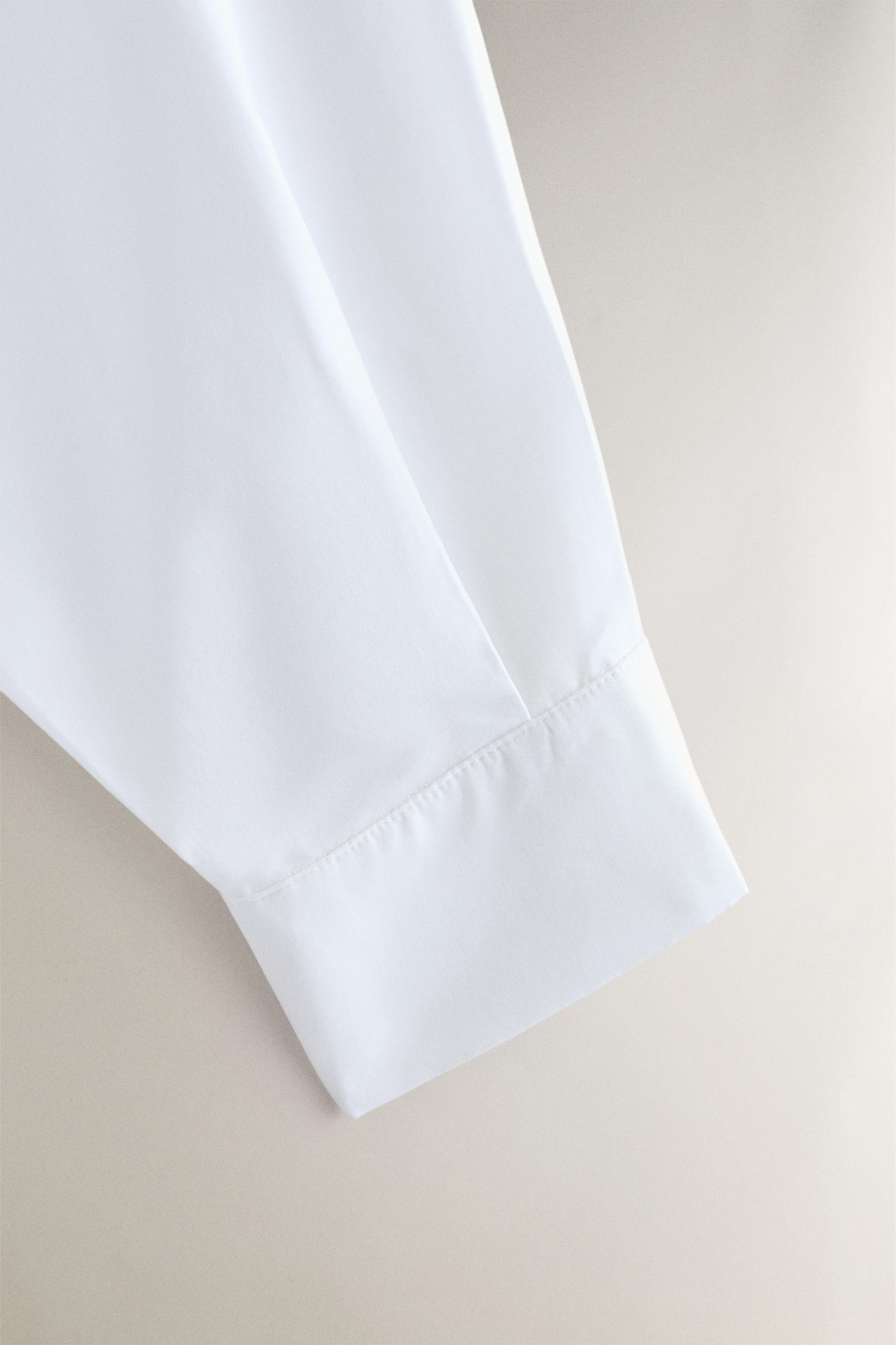 SOLID COTTON SHIRT — White