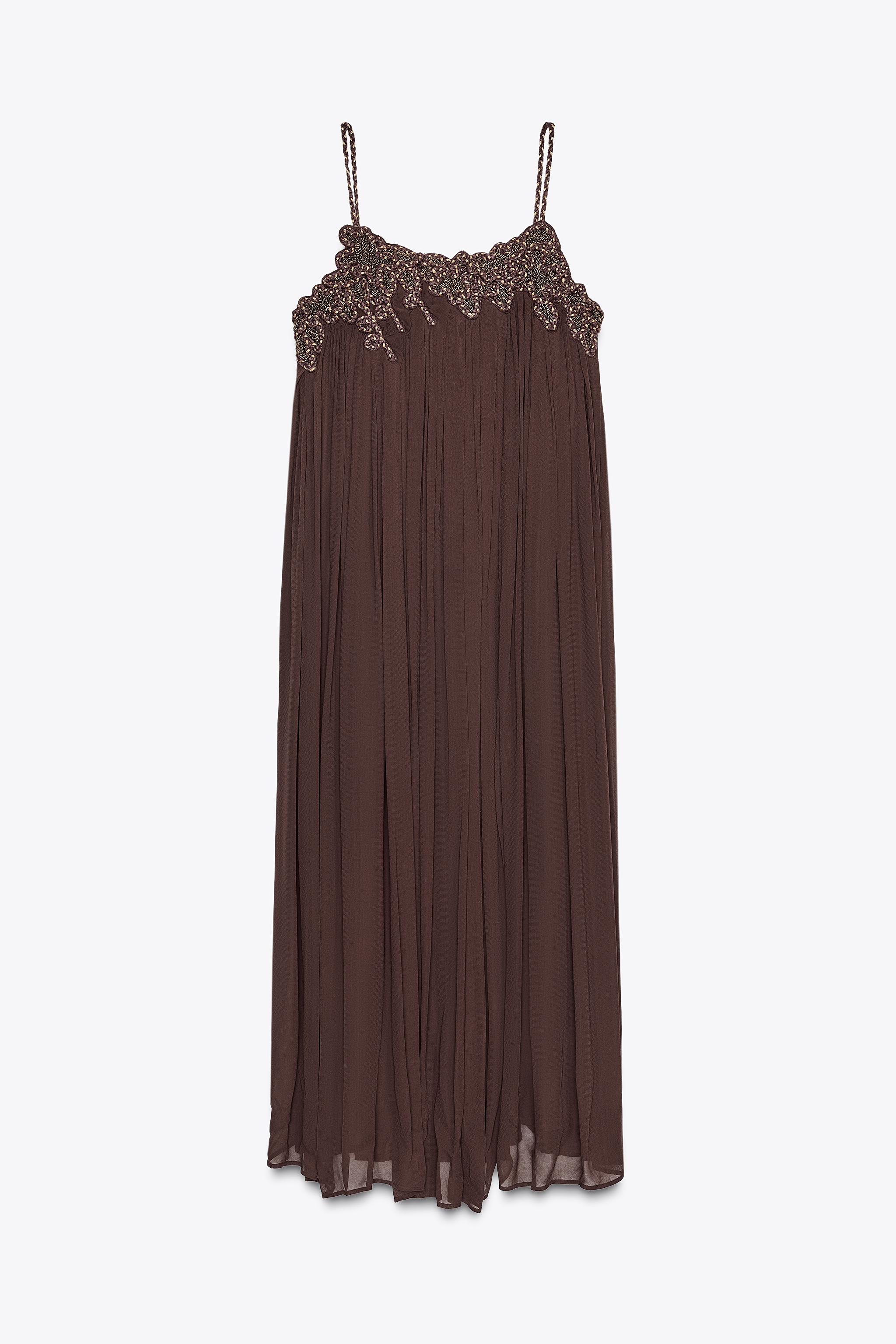 EMBROIDERED LONG DRESS ZW COLLECTION