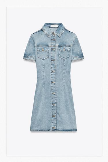 VESTIDO Z1975 MINI DENIM - Azul claro de Zara