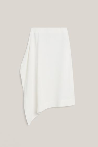 Zara Flowing midi pareo skirt - LIMITED EDITION - White