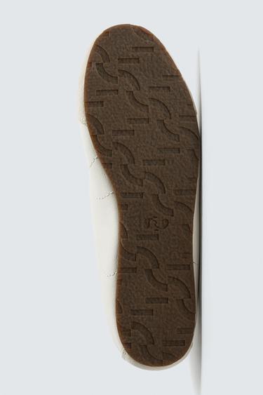 LEATHER TRAINERS - White by Zara - Image 6