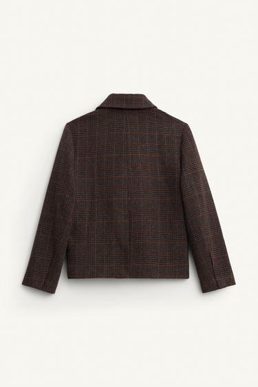 VESTE À CARREAUX ÉDITION LIMITÉE - Marron de Zara - Image 4