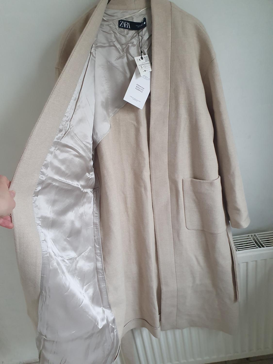 ZW COLLECTION MINIMALIST MANTECO WOOL BLEND COAT - Image 6