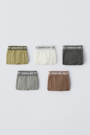 AGES 3-6/ 5-PACK OF SLOGAN BOXERS - Multicoloured by Zara - Image 0