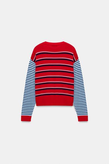 GILET EN MAILLE À RAYURES - Multicolore de Zara - Image 7