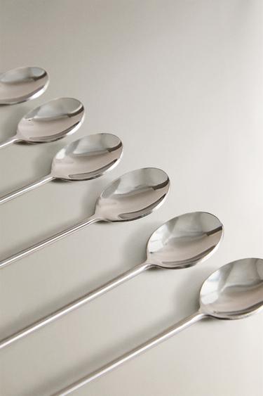 PACK PETITES CUILLÈRES ACIER DÉTAIL COULEUR (PACK DE 6) - Argent de Zara - Image 1